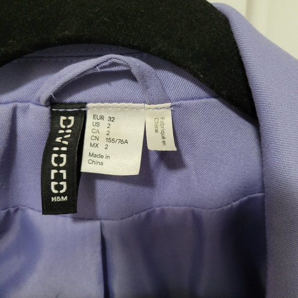 Purple H & M Single Breasted Blazer - Picture 3 of 3
